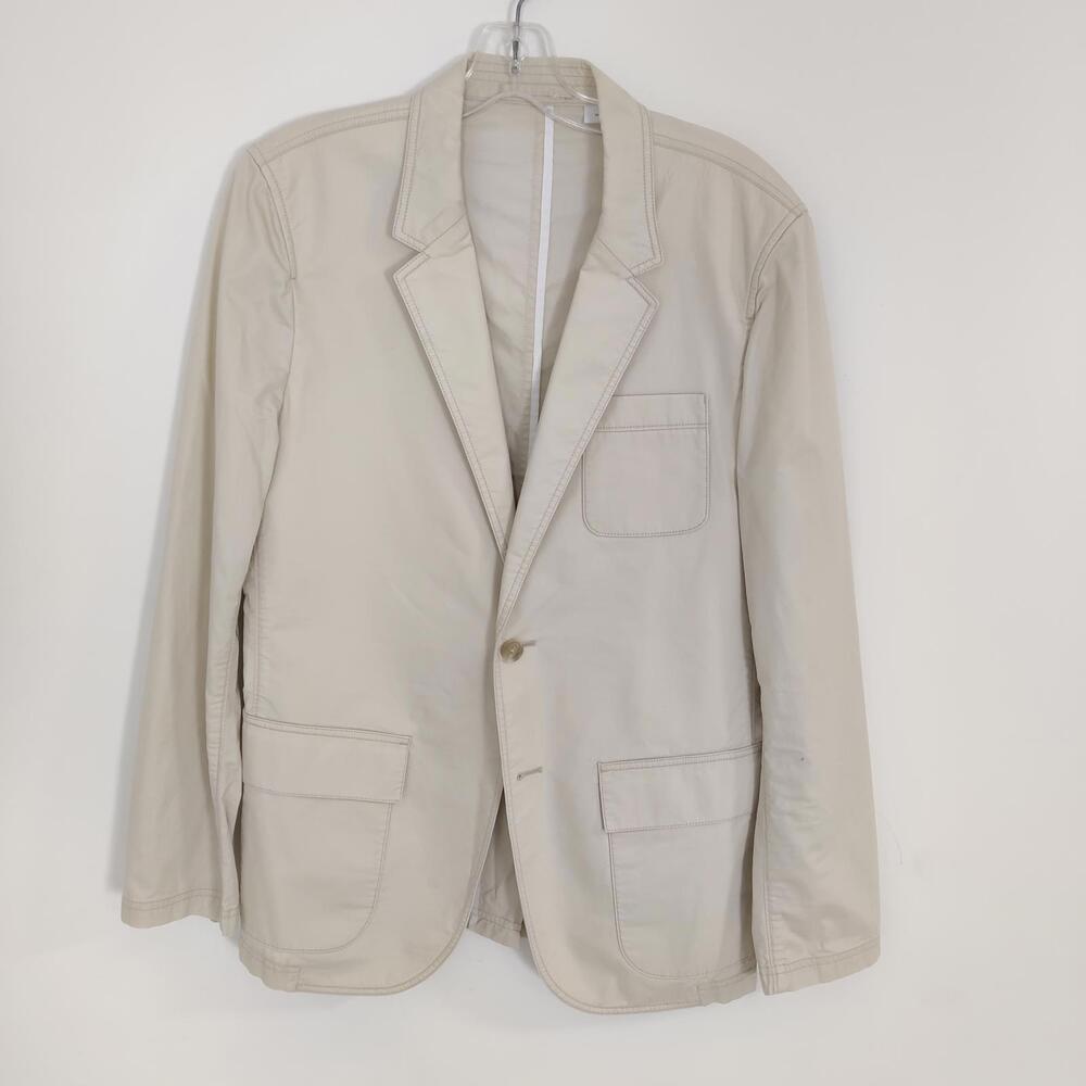 DKNY Men's Cream Blazer Size Small Cotton Old Money